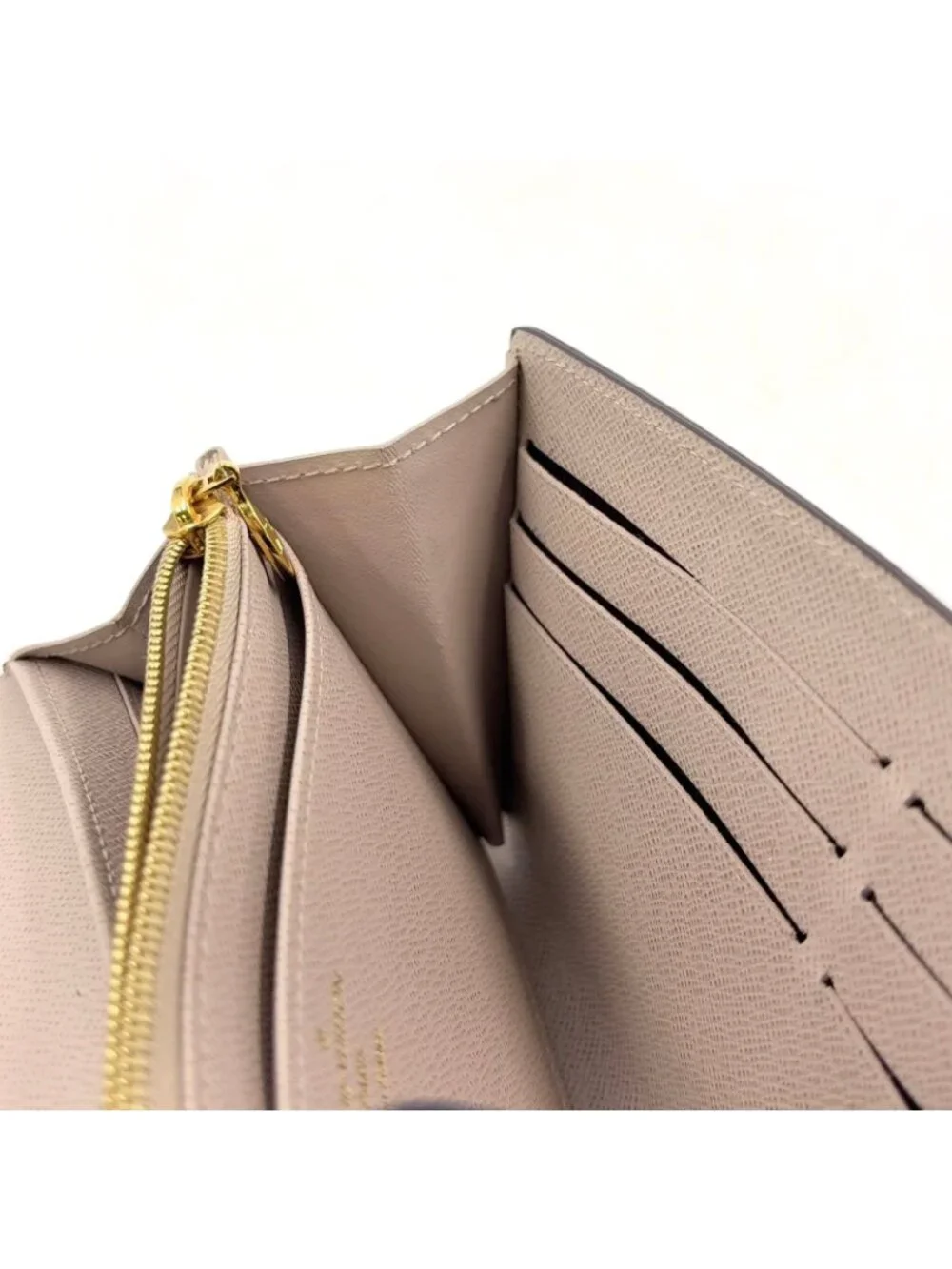 Louis Vuitton Portefeuille Twist Epi Leather Beige Wallet Gold